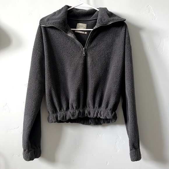urban outfitters cropped fleece sweater - Picture 1 of 3